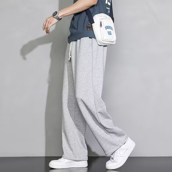 Muške hlače u japanskom stilu, jednobojne, s fleece unutrašnjosti, zimi, opuštena kroja, ravne nogavice