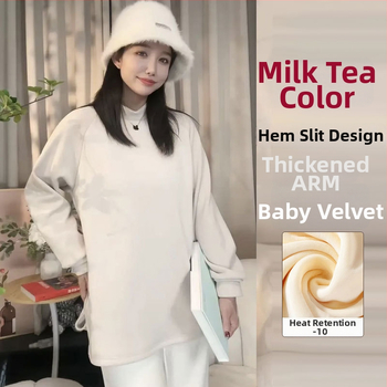 Heart and God sieviešu džemperis ar raglan piedurknēm, apaļš kakla izgriezums, vidēja garuma, De Velvet audums, 50–70% regenerēta celulozes šķiedra, akrils <30%