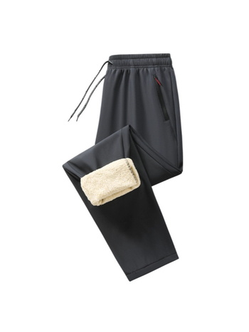 Meeste talve püksid fleece-voodriga, vaba lõige, keskmine talje, polüester