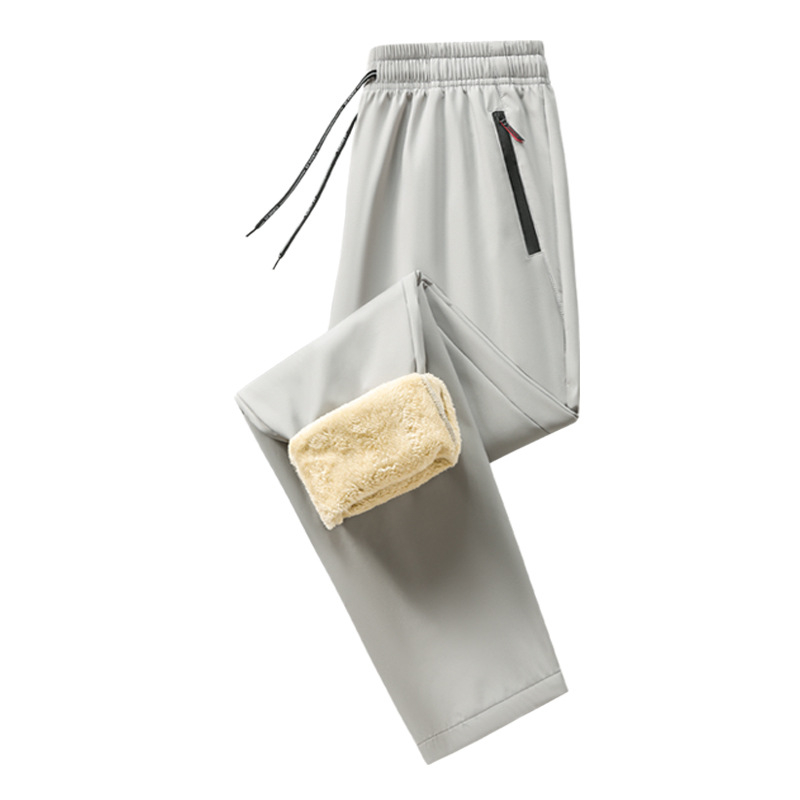 Meeste talve püksid fleece-voodriga, vaba lõige, keskmine talje, polüester