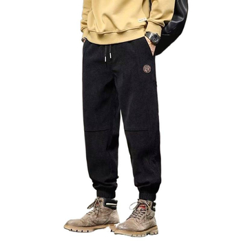 Meeste igapäevased spordpüksid rombimustriga, keskmine vöökoht, sirge lõige, mikroelastsus, Hongkongi stiil