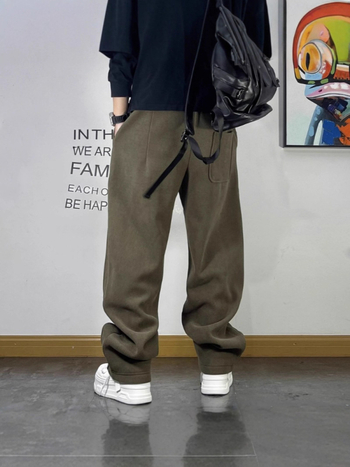 Muške sportske hlače s retro patchworkom, pletene, ravni kroj, casual hlače, plus veličina