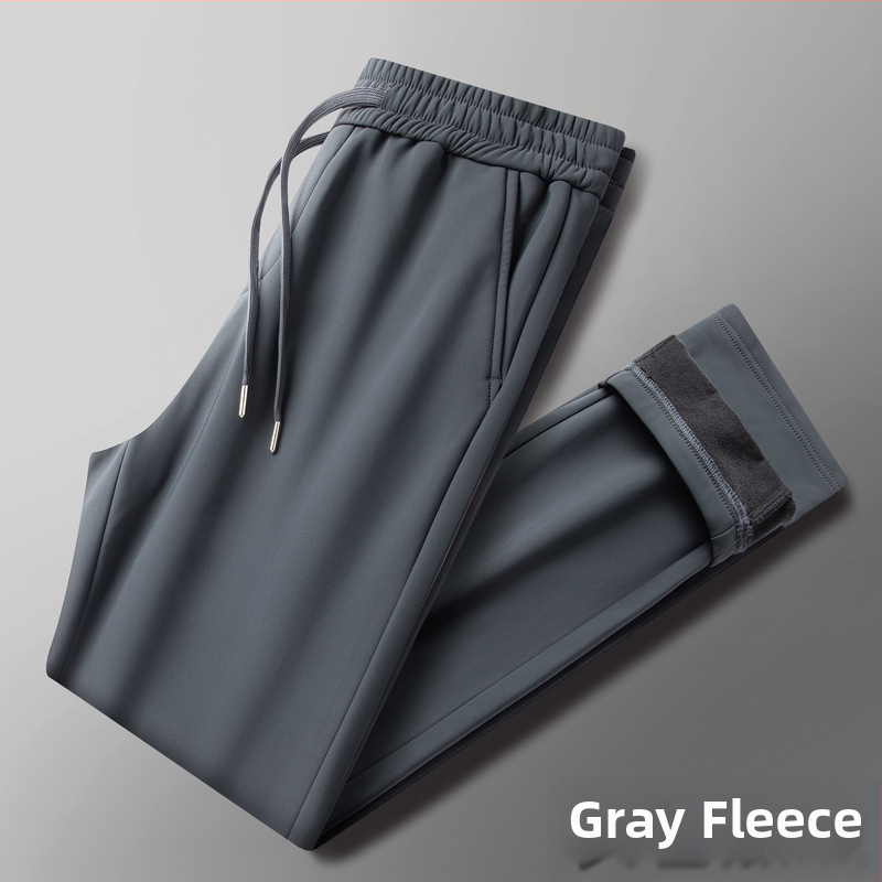 Meeste nailonist sportpüksid fliisvooderiga, sirge lõige, kõrge vöökoht, kõrge elastsus, vöökoha köis, 82,4% nailon / 17,6% spandeks