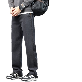 Muške hlače ravnog kroja s fleec navlakom od Lyocella | srednji pojas, mikroelastičnost, zima 2025