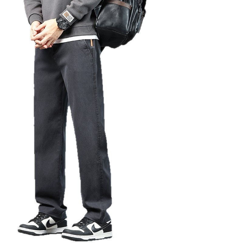 Muške hlače ravnog kroja s fleec navlakom od Lyocella | srednji pojas, mikroelastičnost, zima 2025