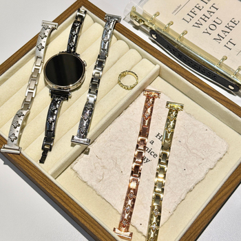 Buccellati-stiilis metallist käevõru Huawei GT4/GT5 – 14 mm liides, nupuga klamber, Huawei-ühilduv, väljaanne 2025.