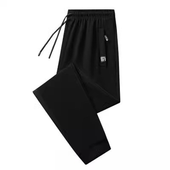 Muške hlače s flis podstavom, ravni kroj, visok struk, s remenom, mješavina kemijskih vlakana