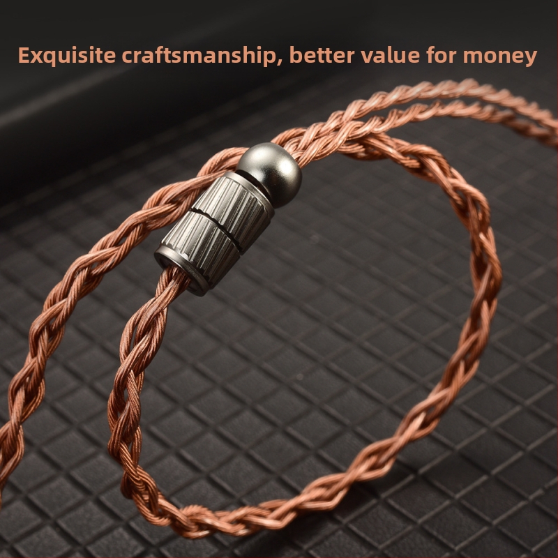 Austiņu kabelis ar maināmu audio spraudni, 4.4 mm balansēts / 3.5 mm nebalansēts, bezskābekļa vara vads, MMCX savienotājs 0,78 mm, SGS sertifikāts