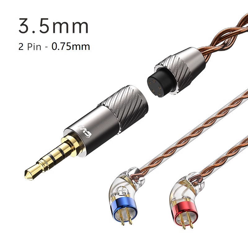 Подменяем аудио кабел за слушалки с подменяем щепсел, балансиран 4.4 мм / 3.5 мм, кислородно-чист мед, MMCX 0,78 мм, SGS сертифициран