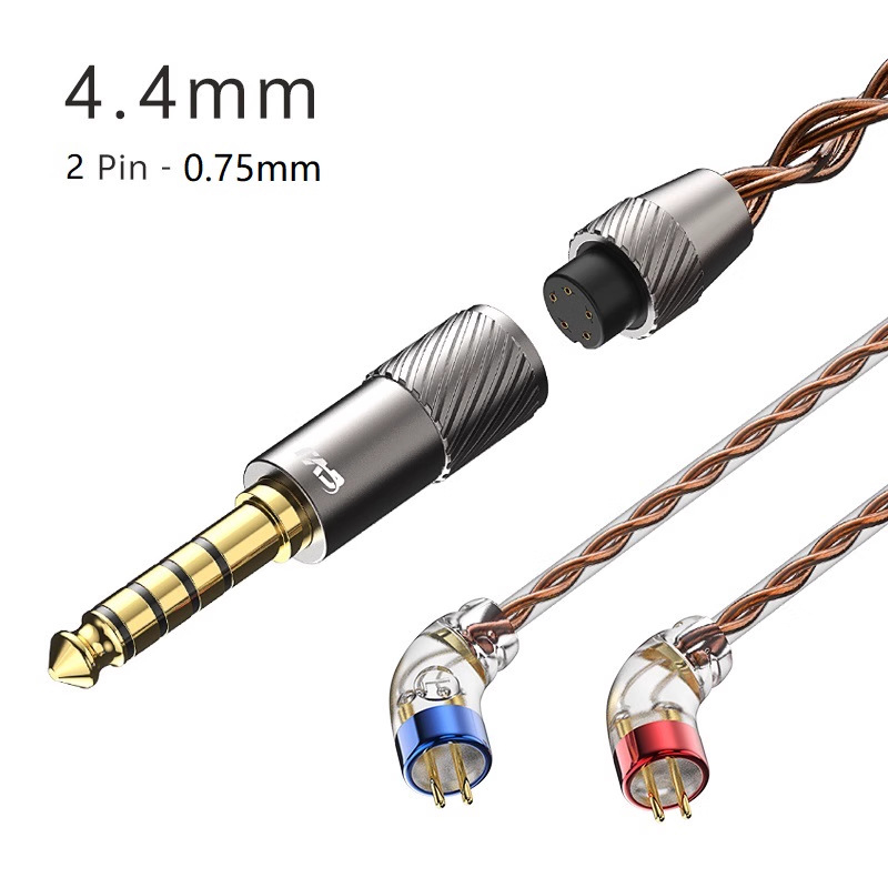 Подменяем аудио кабел за слушалки с подменяем щепсел, балансиран 4.4 мм / 3.5 мм, кислородно-чист мед, MMCX 0,78 мм, SGS сертифициран