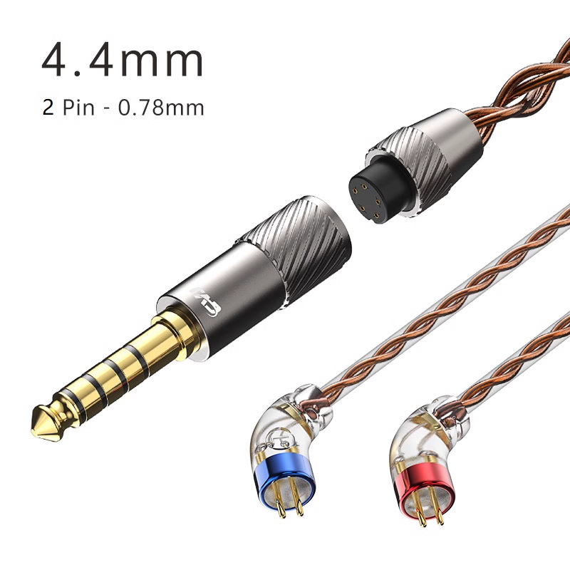 Подменяем аудио кабел за слушалки с подменяем щепсел, балансиран 4.4 мм / 3.5 мм, кислородно-чист мед, MMCX 0,78 мм, SGS сертифициран