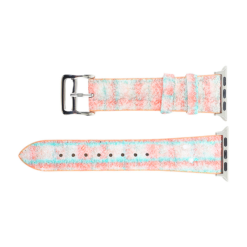 Golden Glow Nahkne kiire vabastamise asendusrihm Apple Watchile, Samsungile ja Huaweiile — kinnitusega nupuklõps