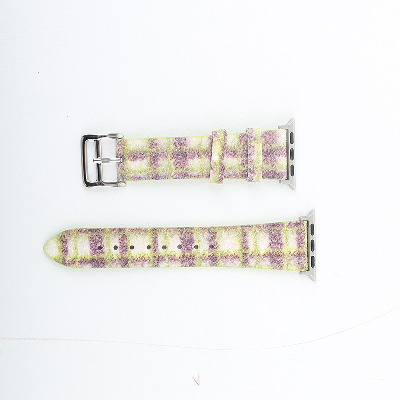 Golden Glow Nahkne kiire vabastamise asendusrihm Apple Watchile, Samsungile ja Huaweiile — kinnitusega nupuklõps