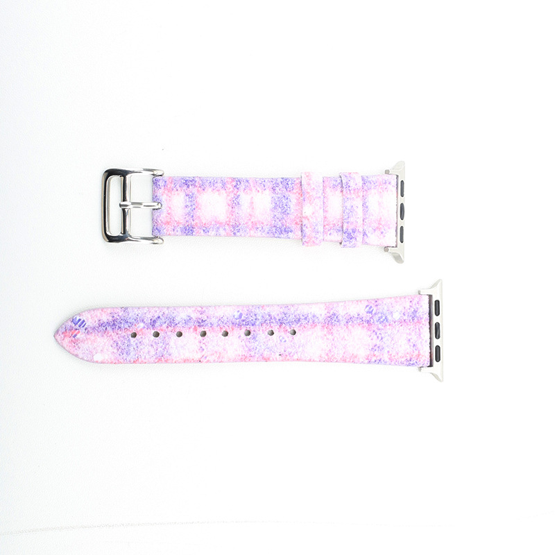 Golden Glow Nahkne kiire vabastamise asendusrihm Apple Watchile, Samsungile ja Huaweiile — kinnitusega nupuklõps