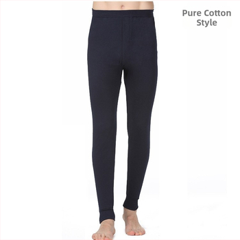 Muške termo hlače od Lycra i pamuka, jednoslojni, jednobojne, 95% pamuk, srednje težine 181–200 g/m2