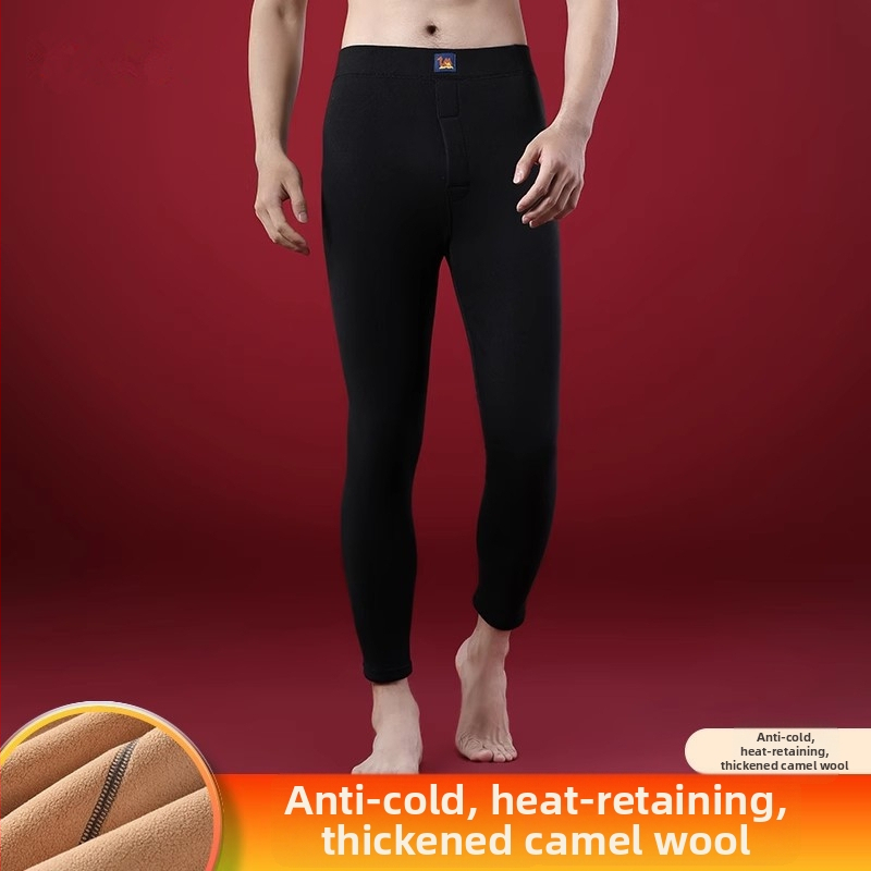 Unisex termo hlače sa flis donjim podstavom, bez šavova, 90-95% poliester, kationski materijal, ekstra debeli 301-350 g/m²