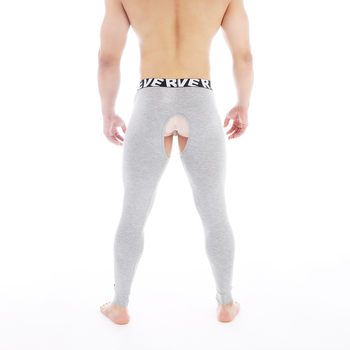 CLEVER-MENMODE Muške modalne Slim-fit termo donje hlače s otvorom sprijeda, prozračne