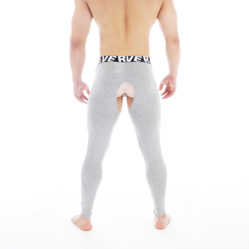 CLEVER-MENMODE Muške modalne Slim-fit termo donje hlače s otvorom sprijeda, prozračne