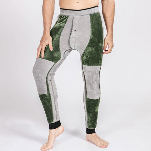 Muške pamučne termo hlače s flis podlogom, trostruko slojevite, extra debele 501-600 g/m², s zaštitom struka i koljena