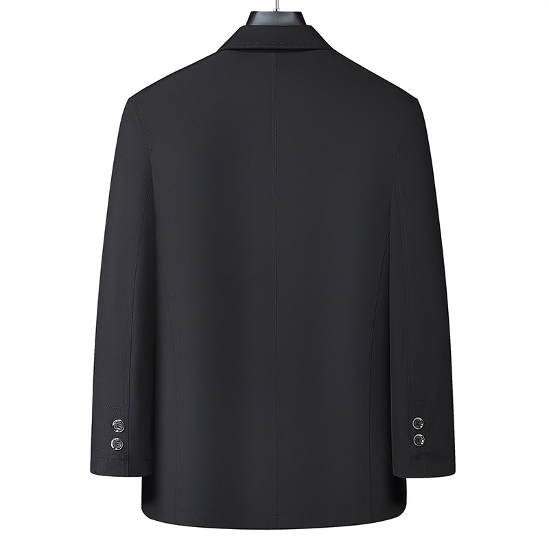 Muško sako s reverom, poliester tkanina i podstava, slobodan kroj, mješavina kemijskih vlakana, jesen-zima 2024