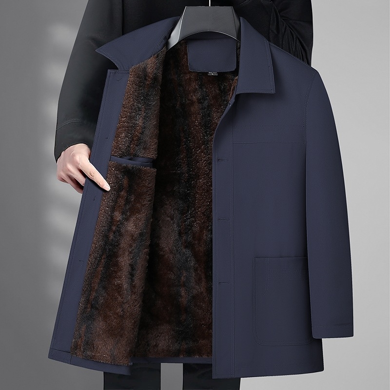 Muško sako s reverom, poliester tkanina i podstava, slobodan kroj, mješavina kemijskih vlakana, jesen-zima 2024