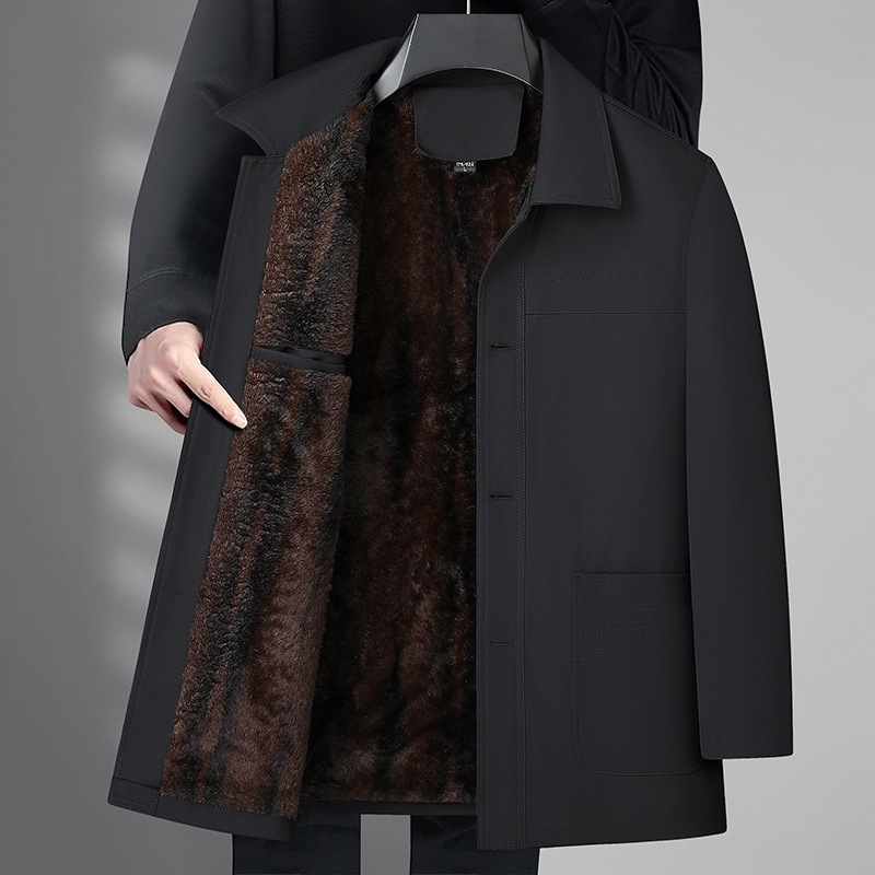 Muško sako s reverom, poliester tkanina i podstava, slobodan kroj, mješavina kemijskih vlakana, jesen-zima 2024