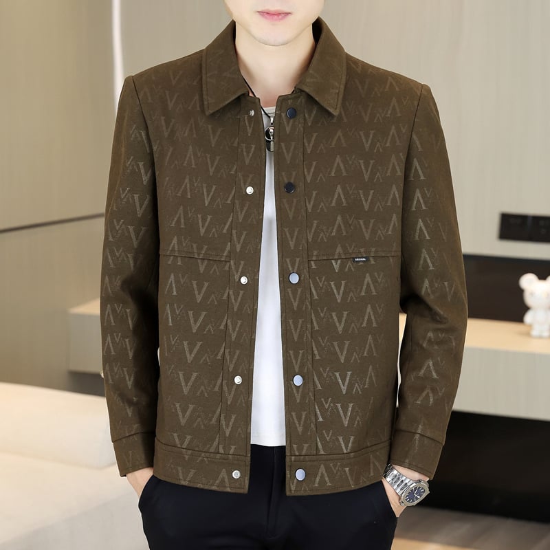 Jakna s reverom, uski kroj, dugi rukav, debeli materijal, Vinylon 85%, jesen 2025