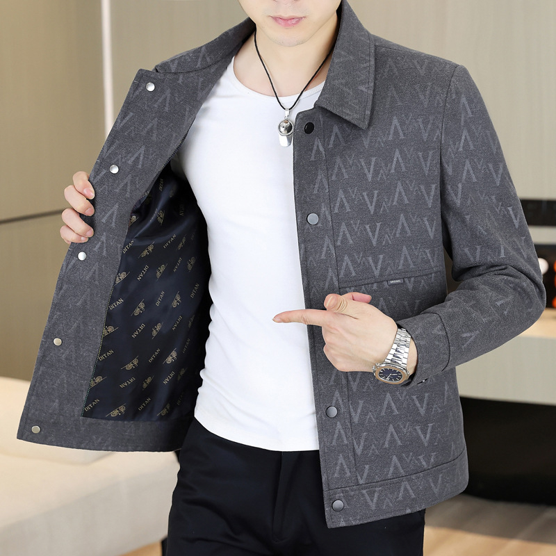 Jakna s reverom, uski kroj, dugi rukav, debeli materijal, Vinylon 85%, jesen 2025