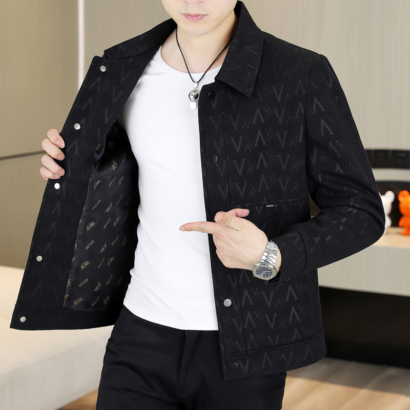 Jakna s reverom, uski kroj, dugi rukav, debeli materijal, Vinylon 85%, jesen 2025