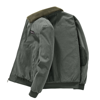 Jakna s reverom, zatvarač, kordurojna vanjska tkanina, zimsko debelog dizajna, poliester podstava