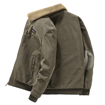 Jakna s reverom, zatvarač, kordurojna vanjska tkanina, zimsko debelog dizajna, poliester podstava