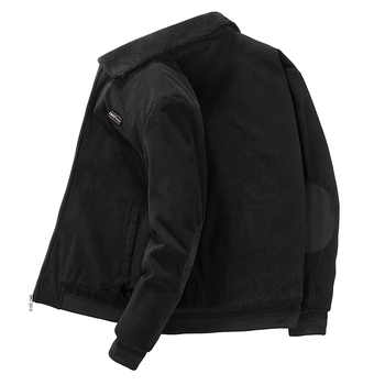 Jakna s reverom, zatvarač, kordurojna vanjska tkanina, zimsko debelog dizajna, poliester podstava