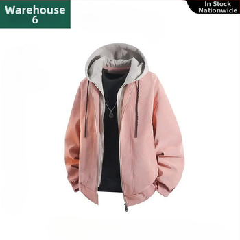 Muška jakna od umjetne kože s kapuljom u američkom stilu, jesenji streetwear, oversize, casual