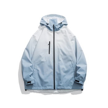 Muška vanjska funkcionalna jakna za proljeće 2024, labav kroj, bez kapulje, poliester tkanina s podstavom