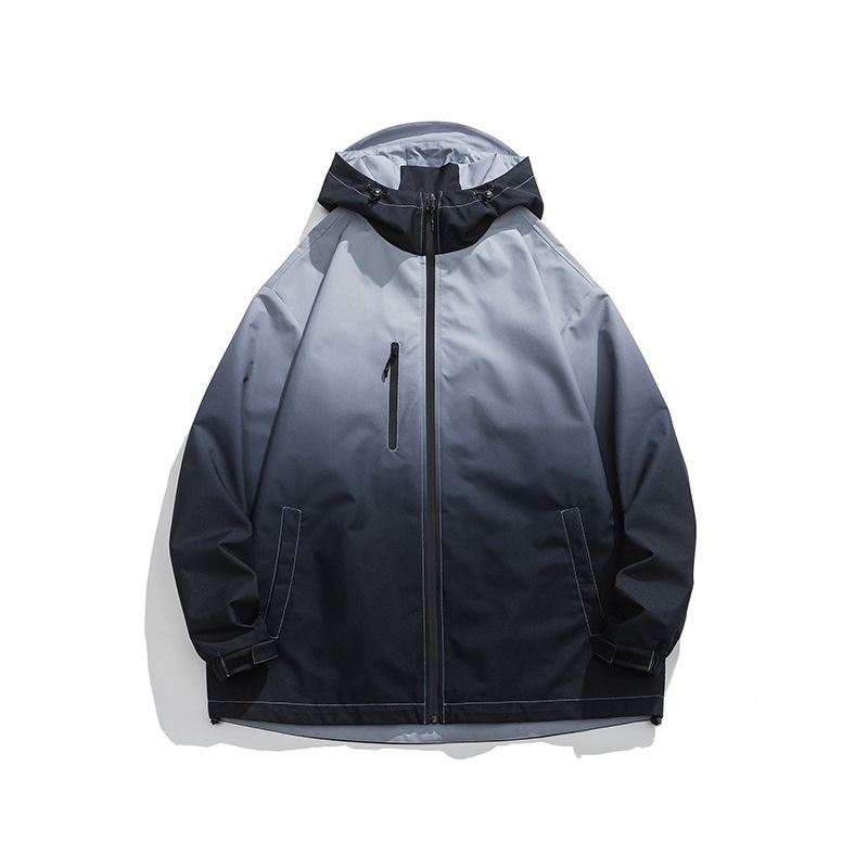 Muška vanjska funkcionalna jakna za proljeće 2024, labav kroj, bez kapulje, poliester tkanina s podstavom