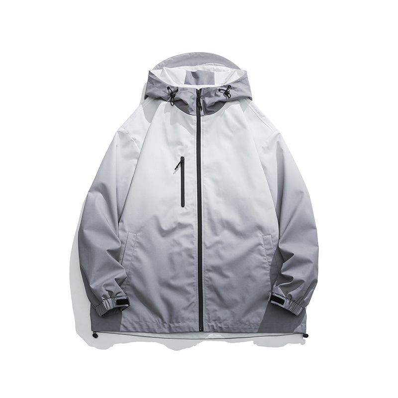Muška vanjska funkcionalna jakna za proljeće 2024, labav kroj, bez kapulje, poliester tkanina s podstavom
