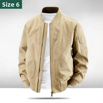 Muška jakna od 100% pamuka, retro stil, plus veličina, bomber s baseball ovratnikom i stojećim ovratnikom, proljeće i jesen.