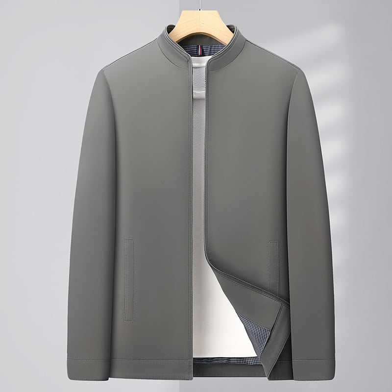 Памучно яке с дишаща и влагоотводяща материя, лафел яка, цип за закопчаване, дълги ръкави