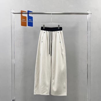 Casual ravne hlače sa džepovima, smjesa spandeksa, mikroelastičnost, izuzetno tanak materijal, Proljeće 2025