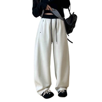 Casual ravne hlače sa džepovima, smjesa spandeksa, mikroelastičnost, izuzetno tanak materijal, Proljeće 2025