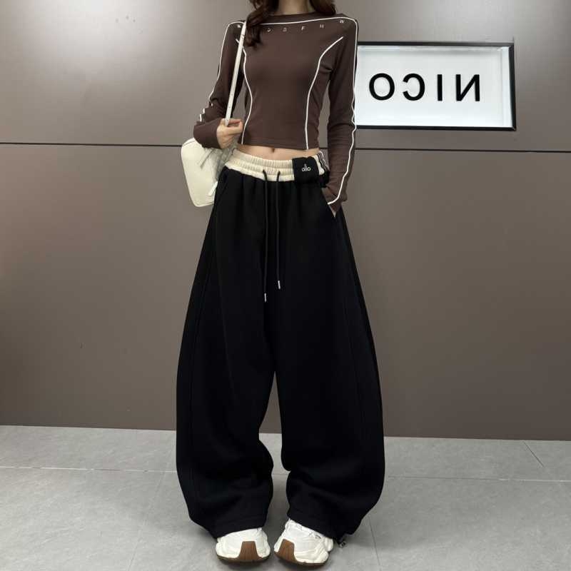 Patchwork traperice casual, ravnih nogavica, srednje visoki pojas, dugačke