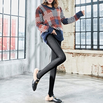 Chenille audinys, Spandex mišinys, ilgos kelnės, laisvas kirpimas, vidutinio storio