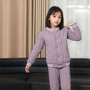 Зимни унисекс термални долни панталони за деца – 80% памук, висока талия, вътрешен слой с контрол на температурата, дебели за зимата, подходящи за деца над 8 години