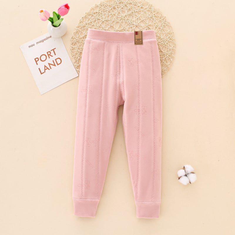 Зимни унисекс термални долни панталони за деца – 80% памук, висока талия, вътрешен слой с контрол на температурата, дебели за зимата, подходящи за деца над 8 години