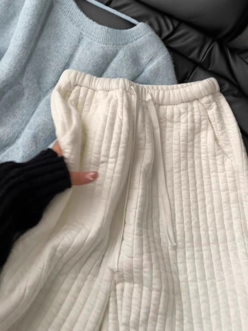 Дамски памучни панталони, 3D пояс, средна талия, прав силует, зима 2025