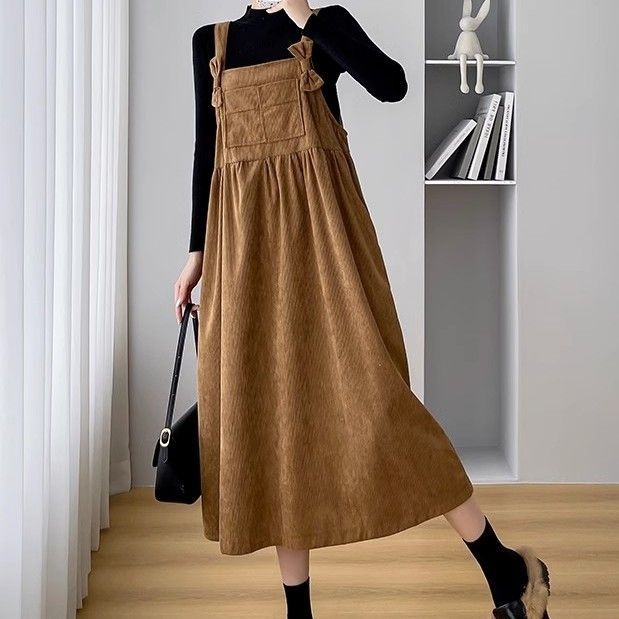 Grūtnieču divdaļīgs komplekts ar Chenille audumu, sirēnas siluets, kažokādas apkakle