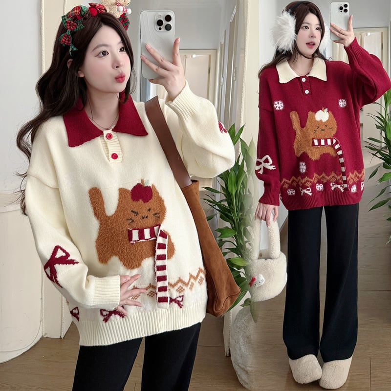 Dvije komadni set: pulover s dugim rukavima s anime printom i široke hlače, akril 70–80% + spandeks <30%, zima 2025, japansko-korejski ležerni stil, bez glačanja, turn-down ovratnik