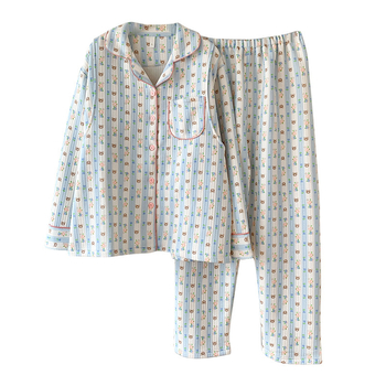 Grūtnieču un zīdīšanas pidžamu komplekts rudens–ziema, Jacquard Air Cotton sendvičs, 251–300 g/m², garas piedurknes, bikses, 100% poliesters