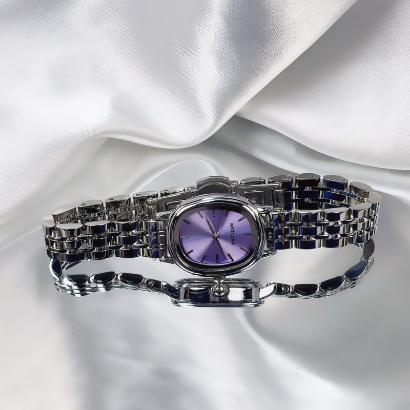 Ženski sat s kaišem od nehrđajućeg čelika, ovalni brojčanik, kvarcni mehanizam, vodootpornost do 30 m, retro europski stil