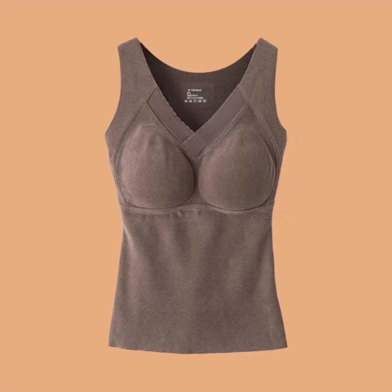 Termalna vesta s integriranom košaricom i jastučićem za prsa, fleec podstava, dvostruki sloj, akril 70–80%